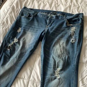 Maurice’s ripped skinny jeans